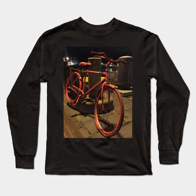 Need a new Bike?  Cyclists and Bikers remember to pump your Tyres!! Long Sleeve T-Shirt by Bucklandcrafts